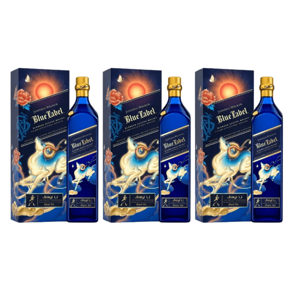 Johnnie Walker Blue Label Year of the Goat 2027 Limited Edition 3PK Blended Scotch Whisky Johnnie Walker 