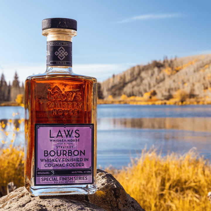 Laws Whiskey House Four Grain Finished In Cognac Foeder Straight Bourbon Whiskey Whiskey Laws Whiskey House 