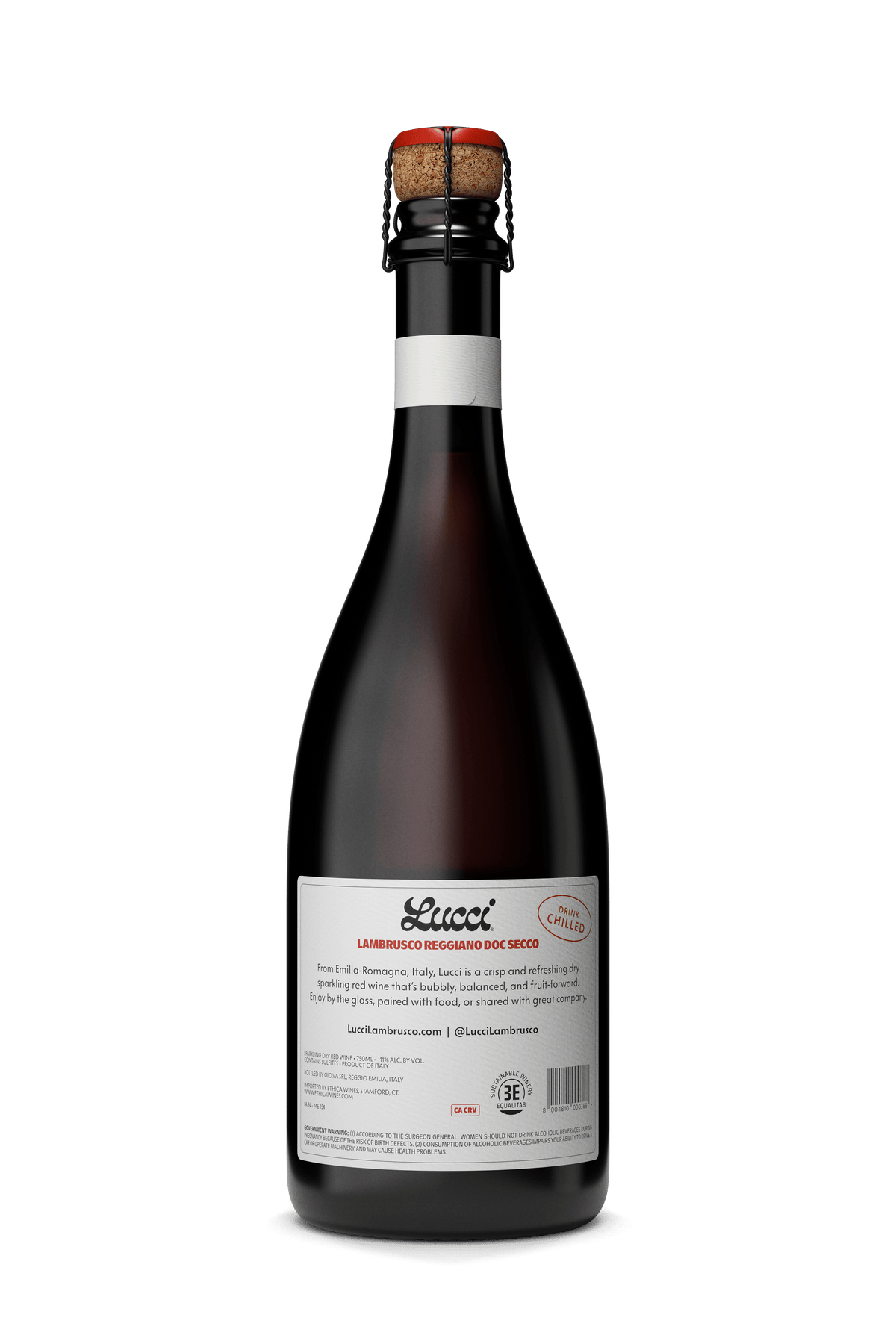 Lucci Lambrusco Reggiano DOC Dry Sparkling Wine Secco | Premium