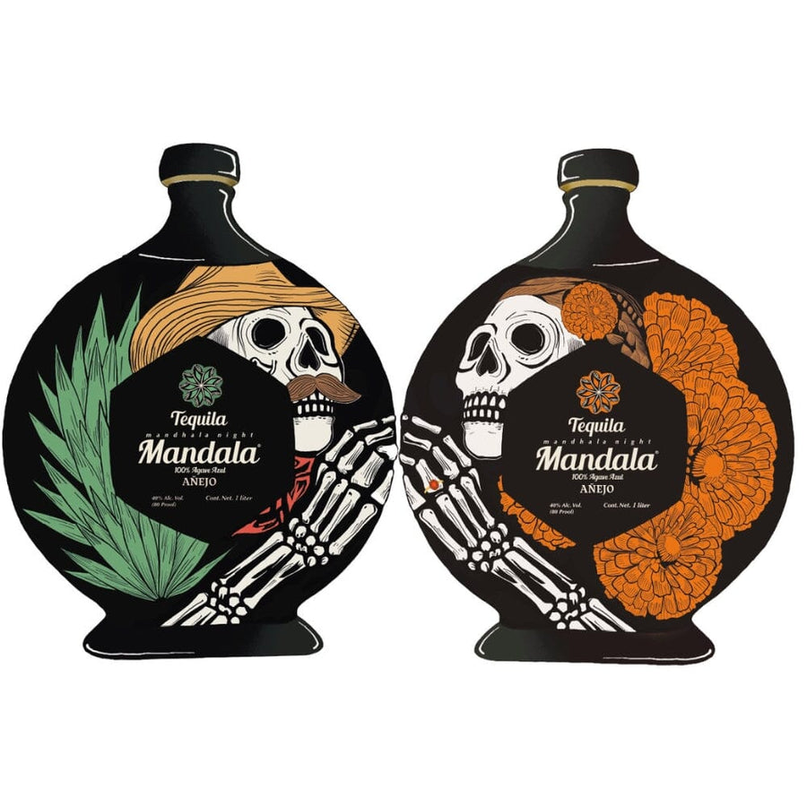 Mandala Tequila Anejo Dia De Los Muertos "In Life and In Death" 2025 Edition Bundle Tequila Tequila Mandala 