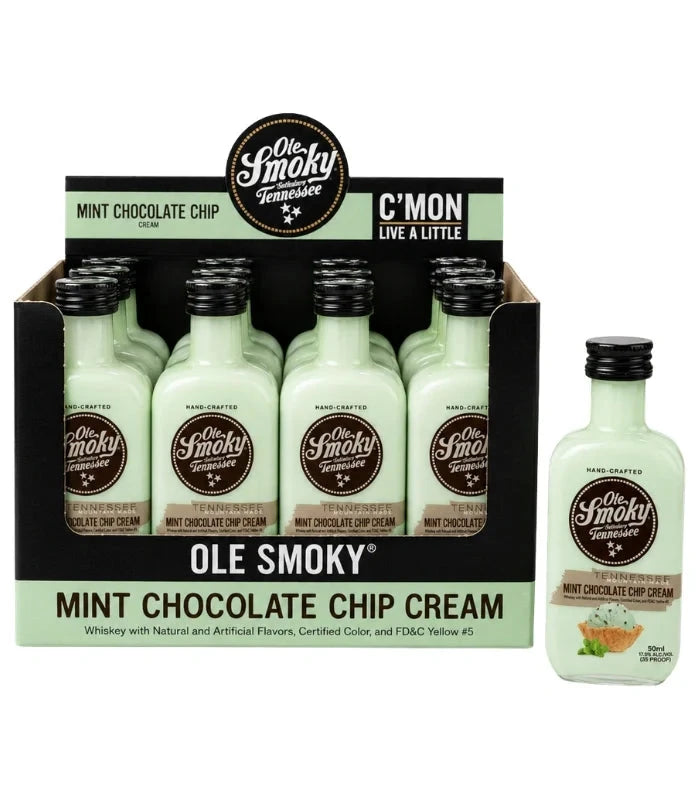 Ole Smoky Mint Chocolate Chip Cream Liqueur Minis (12 x 50mL) Liqueur Ole Smoky 