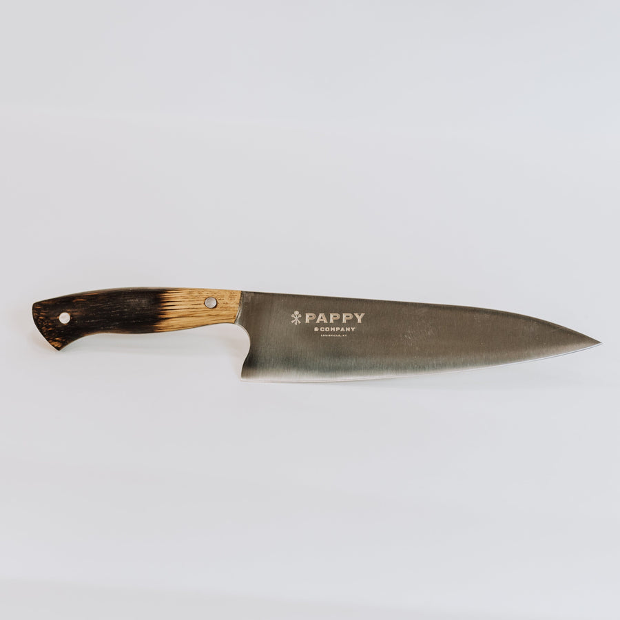 Chef Knife With Custom Barrel Stave Handle Home & Bar Pappy & Company 