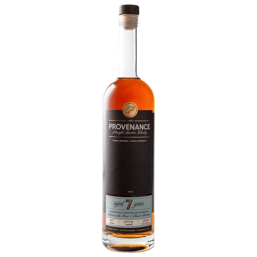 Provenance 7 Year Single Barrel Cask Strength Whisky 107 Proof Whisky Provenance 