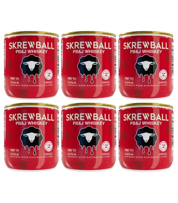 Skrewball PB&J Whiskey Cans (6 x 100mL) American Whiskey Skrewball 