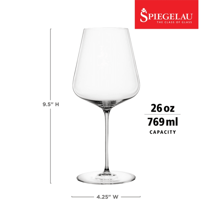 Spiegelau Definition Crystal Bordeaux Wine Glasses Set of 2