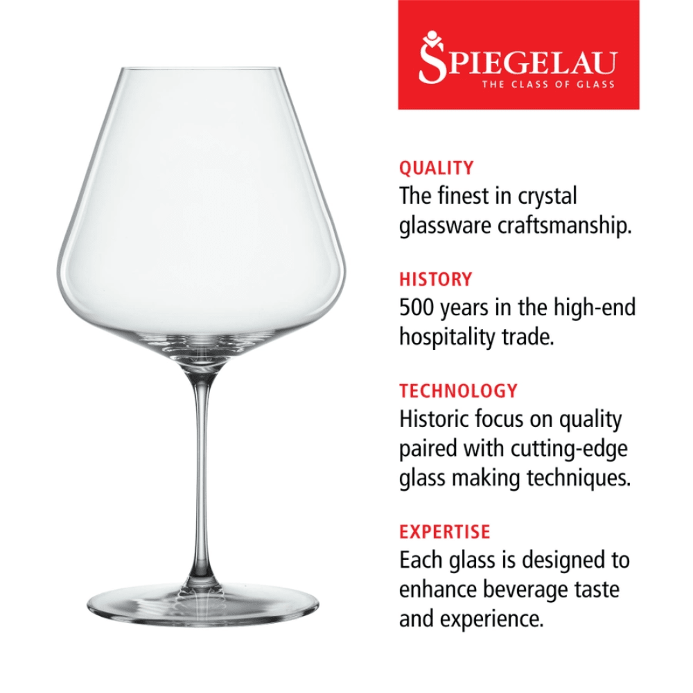 Spiegelau Definition Crystal Burgundy Wine Glasses Set of 2