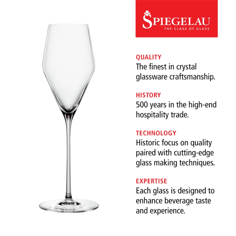 Spiegelau Definition Stemmed Crystal Champagne Glasses Set of 2
