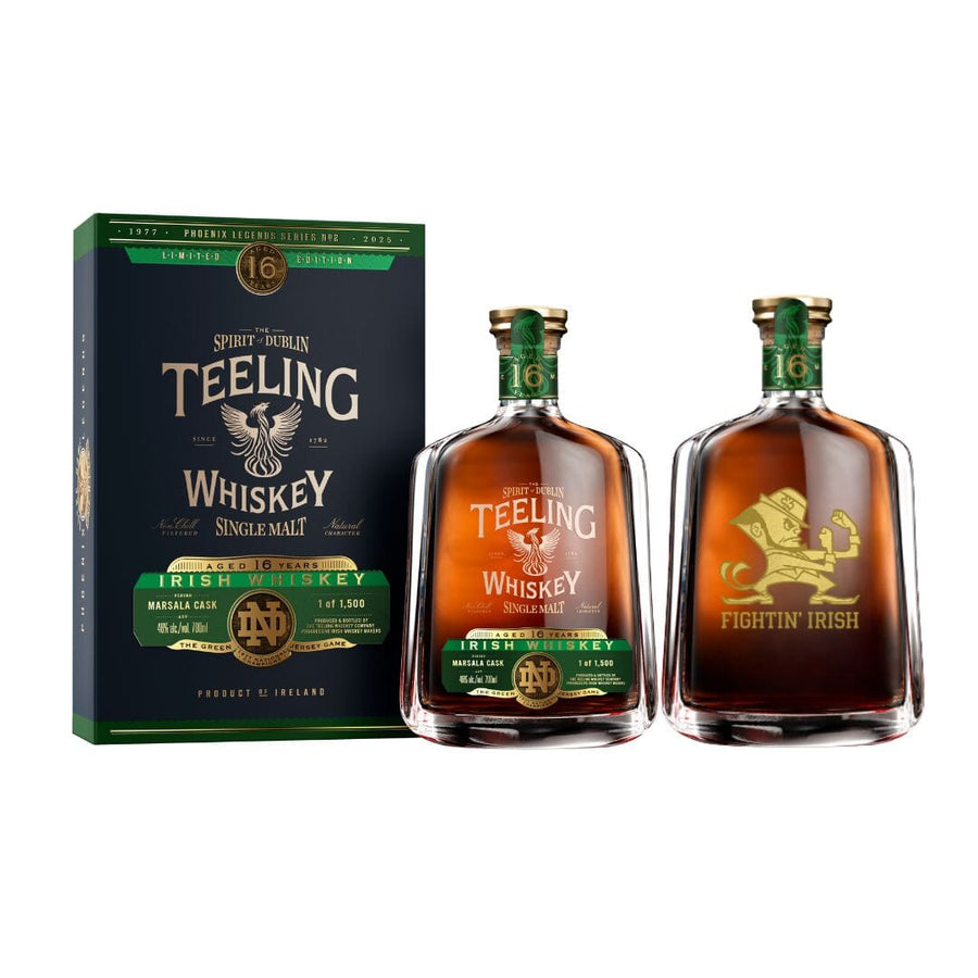 Teeling X Notre Dame Phoenix Legends Series No. 02 16 Year Old Logo Engraving Edition Irish Whiskey Teeling Whiskey 