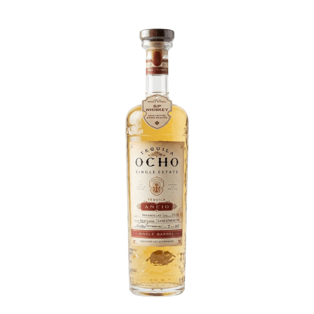 Tequila Ocho Single Barrel Anejo Tequila Mirandillas Estate 2024 Privately Selected by Sip Whiskey Tequila Tequila Ocho 