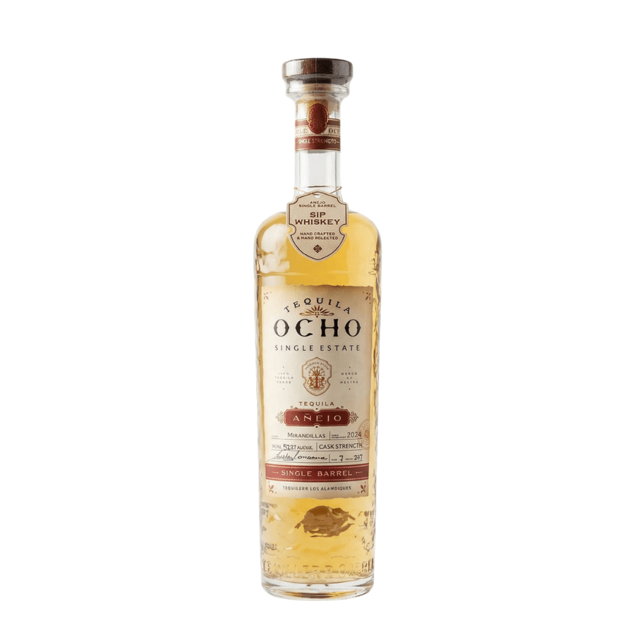Tequila Ocho Single Barrel Anejo Tequila Mirandillas Estate 2024 Privately Selected by Sip Whiskey Tequila Tequila Ocho 