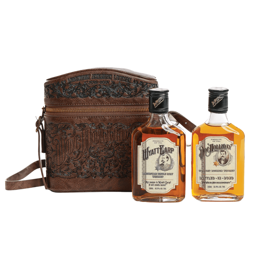 The Frontier Duo Doc Holliday Dual Flask Carrier Set whiskey Doc Holliday 
