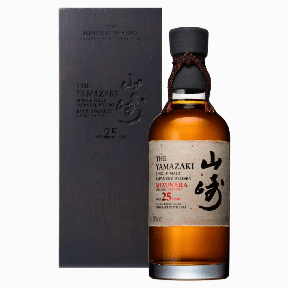 The Yamazaki 25 Year Old Mizunara 2025 Release Single Malt Whisky Japanese Whisky Suntory 