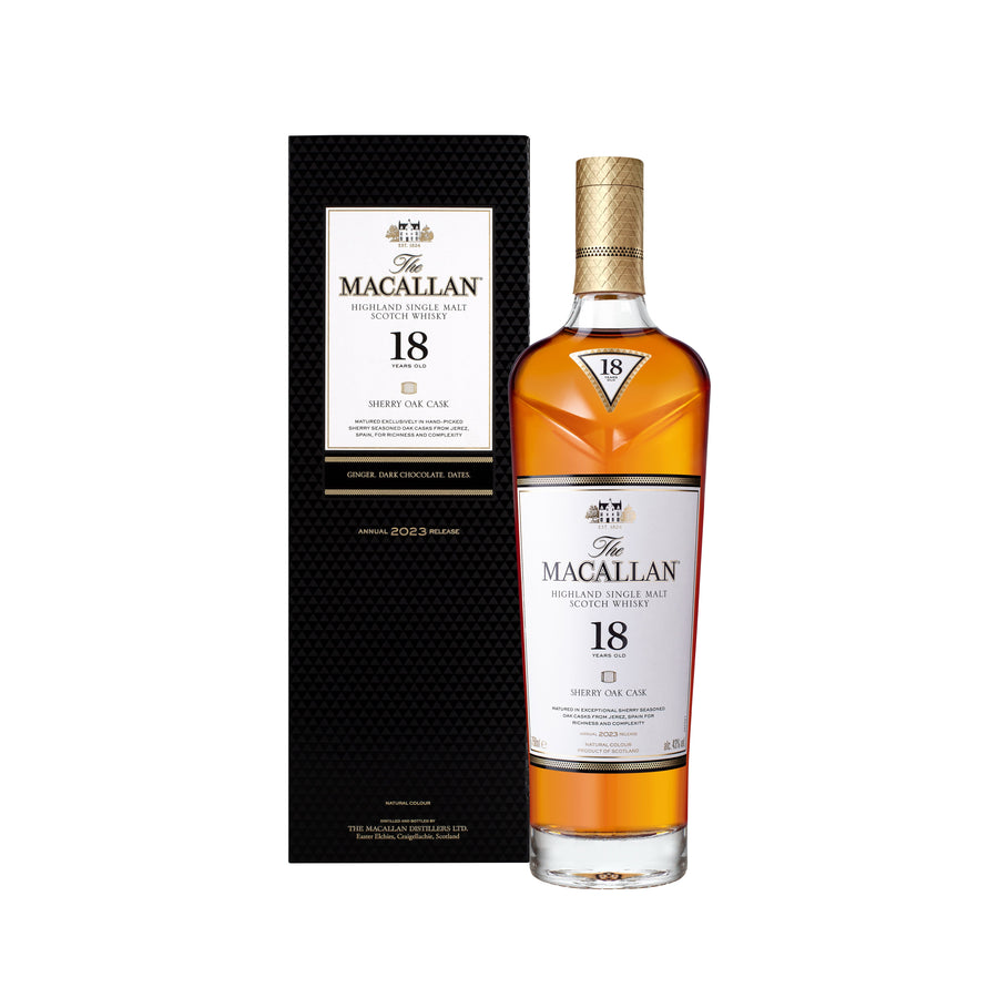 The Macallan 18 Year Old Sherry Oak Scotch The Macallan 