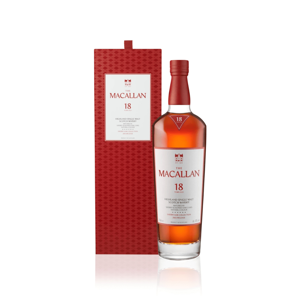 Buy The Macallan 18 Year Old Sherry Oak Gift Set Online | Single Buy The Macallan 18 Year Old Sherry Oak Gift Set Online | Single