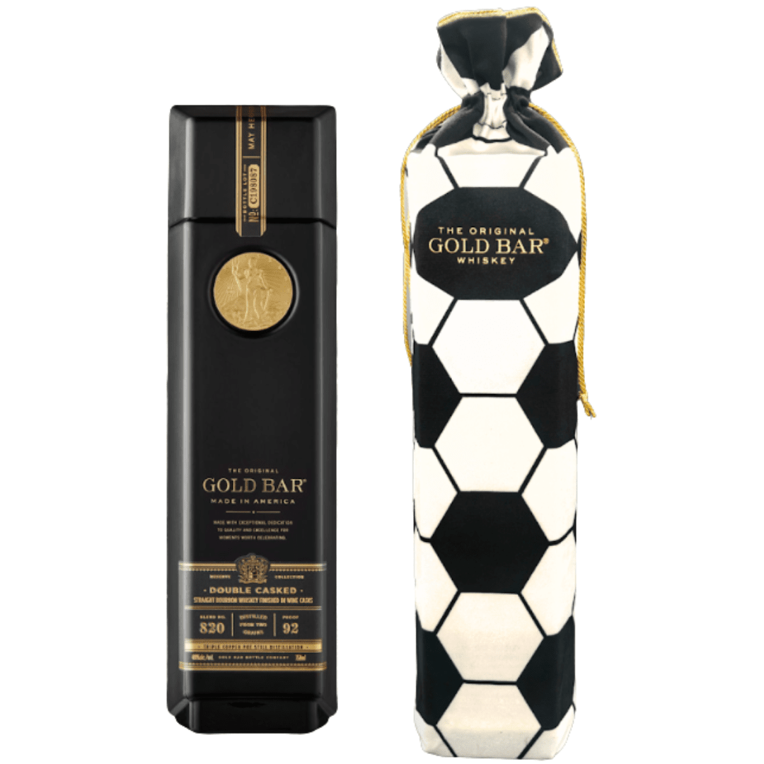 Gold Bar Black Double Cask Bourbon Soccer Bag Edition Whiskey Gold Bar 
