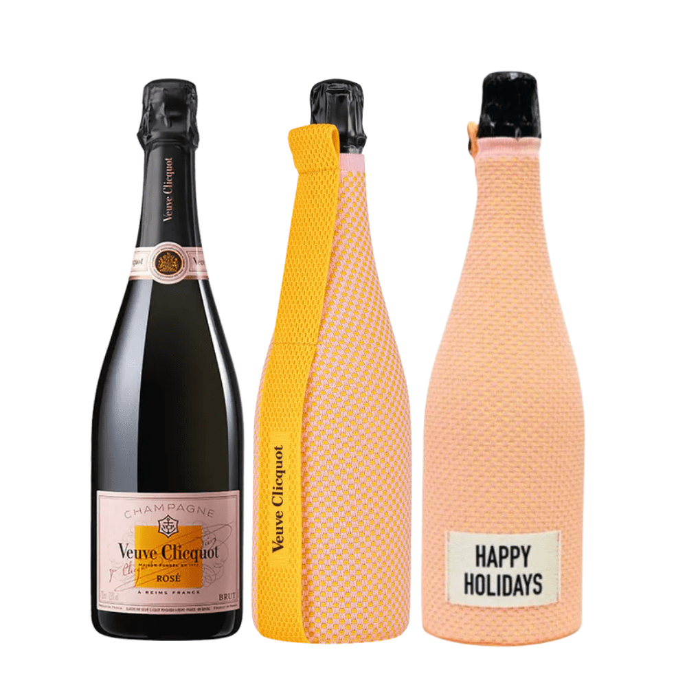 Veuve Clicquot Brut Rose W/ 'Happy Holidays' Ice Jacket Champagne Veuve Clicquot 