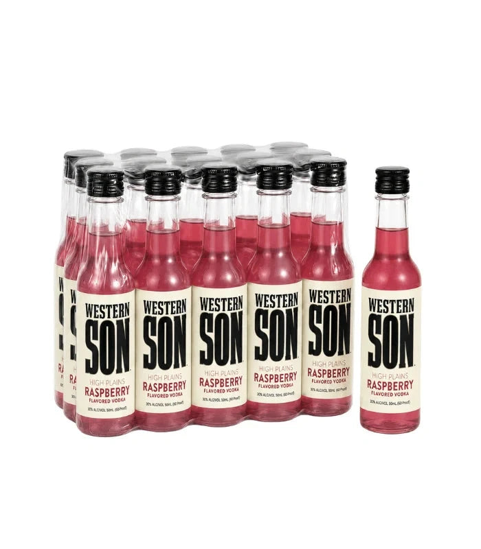 Western Son Raspberry Vodka Shooters (10 x 50mL) Vodka Western Son 
