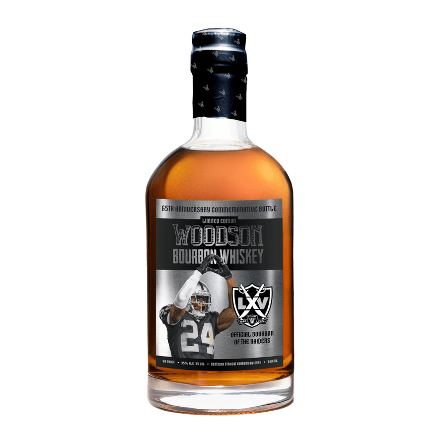 Woodson 65th Anniversary Limited Edition Charles Woodson Raiders Commemorative Kentucky Straight Bourbon Bourbon Woodson Whiskey 