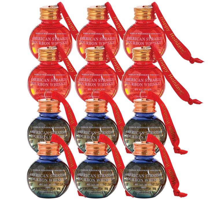 World Whiskey Society Holiday Ornaments Collection Gift Set 50ml X 12PK American Whiskey World Whiskey Society 