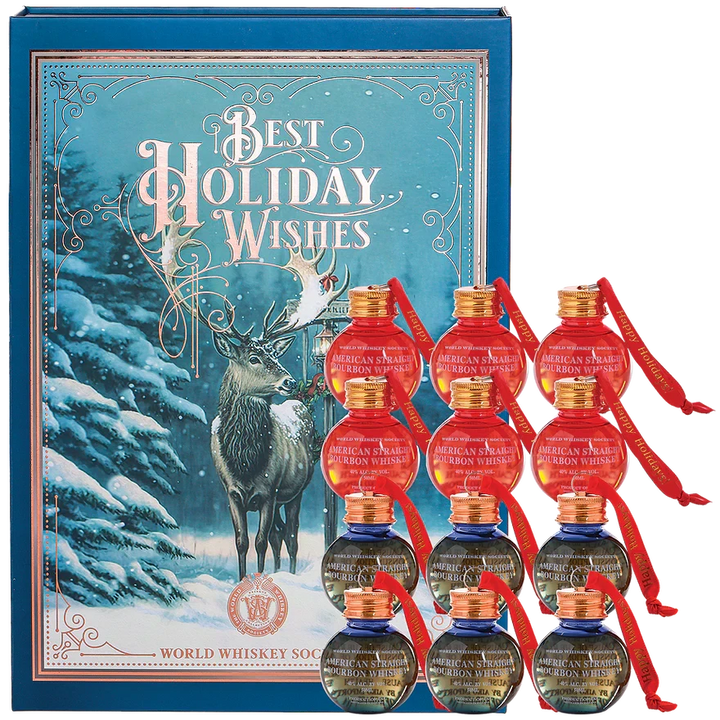 World Whiskey Society Holiday Ornaments Collection Gift Set 50ml X 12PK American Whiskey World Whiskey Society 
