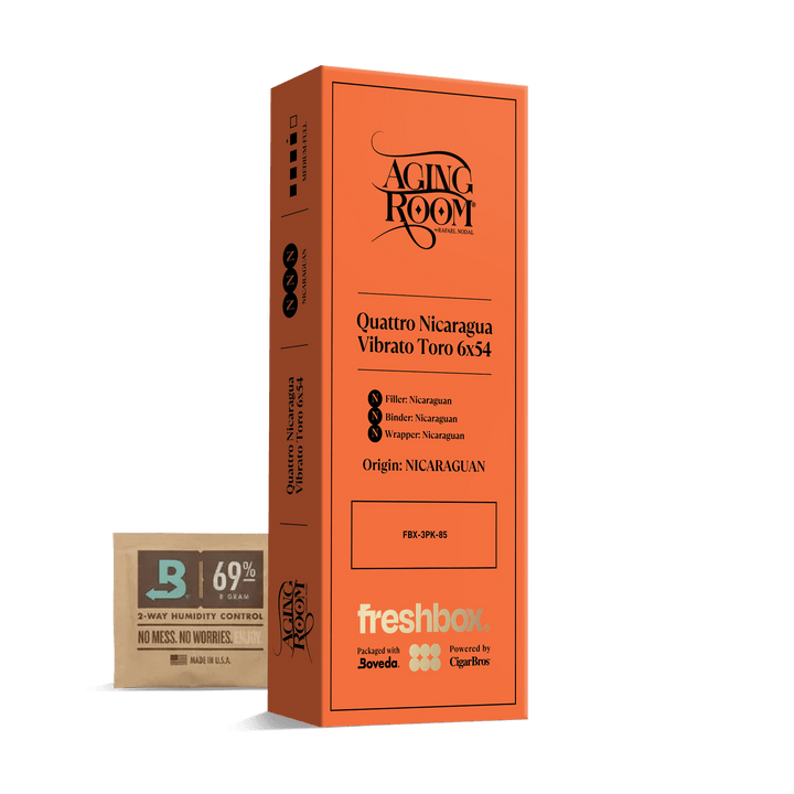 Aging Room Quattro Nicaragua Vibrato Toro 6x54 FreshBox | Cigar 3-Pack FreshBox Aging Room 