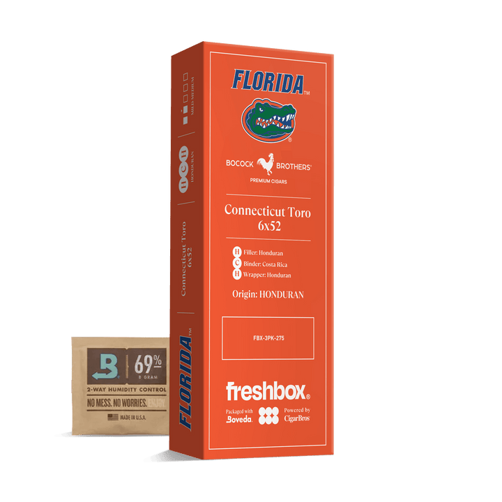 Boccock Brothers Florida Connecticut 6x52 FreshBox | Cigar 3-Pack FreshBox Boccock Brothers 