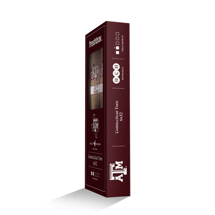 Boccock Brothers Texas A&M Connecticut 6x52 FreshBox | Cigar 3-Pack FreshBox Boccock Brothers 