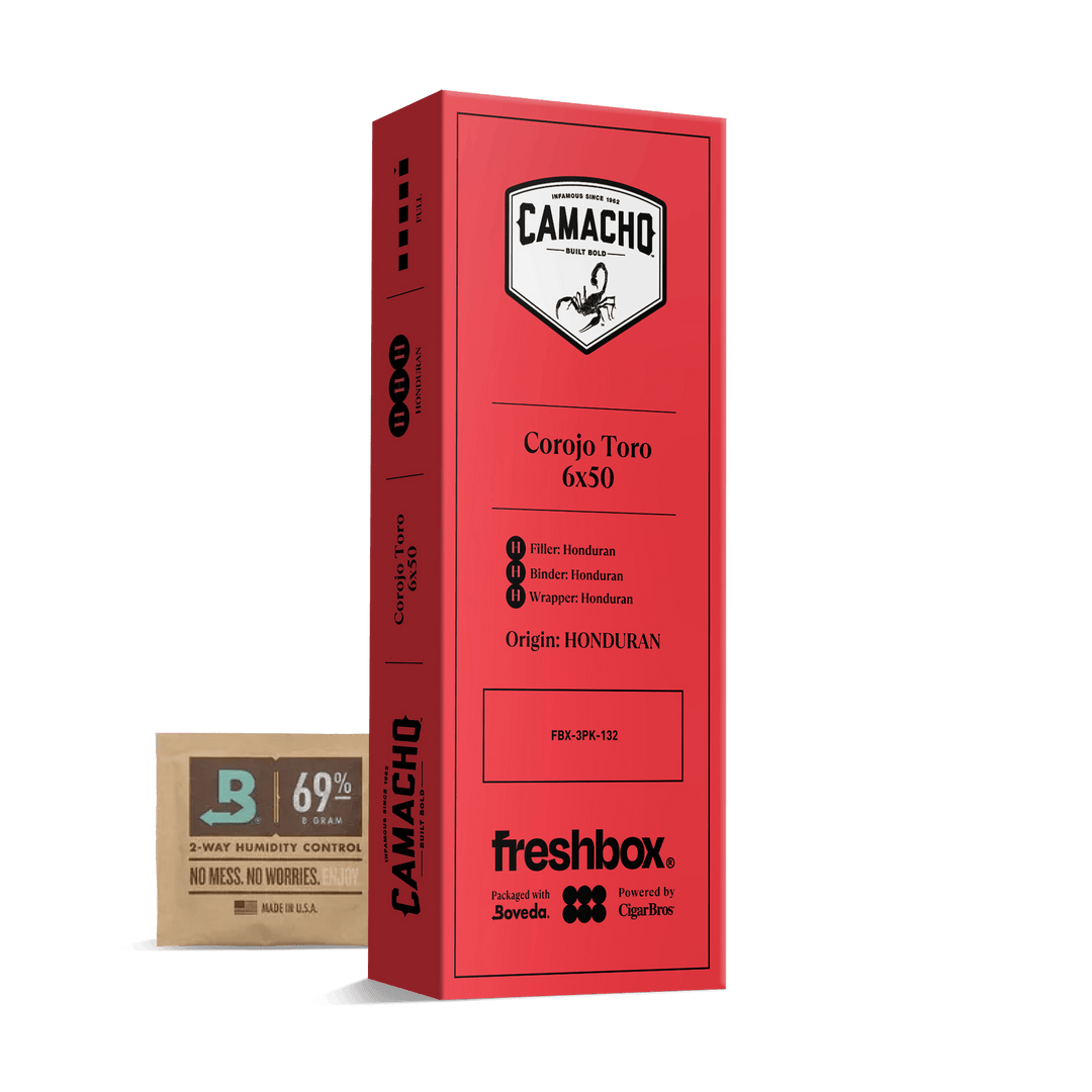 Camacho Corojo Toro 6x50 FreshBox | Cigar 3-Pack FreshBox Camacho 