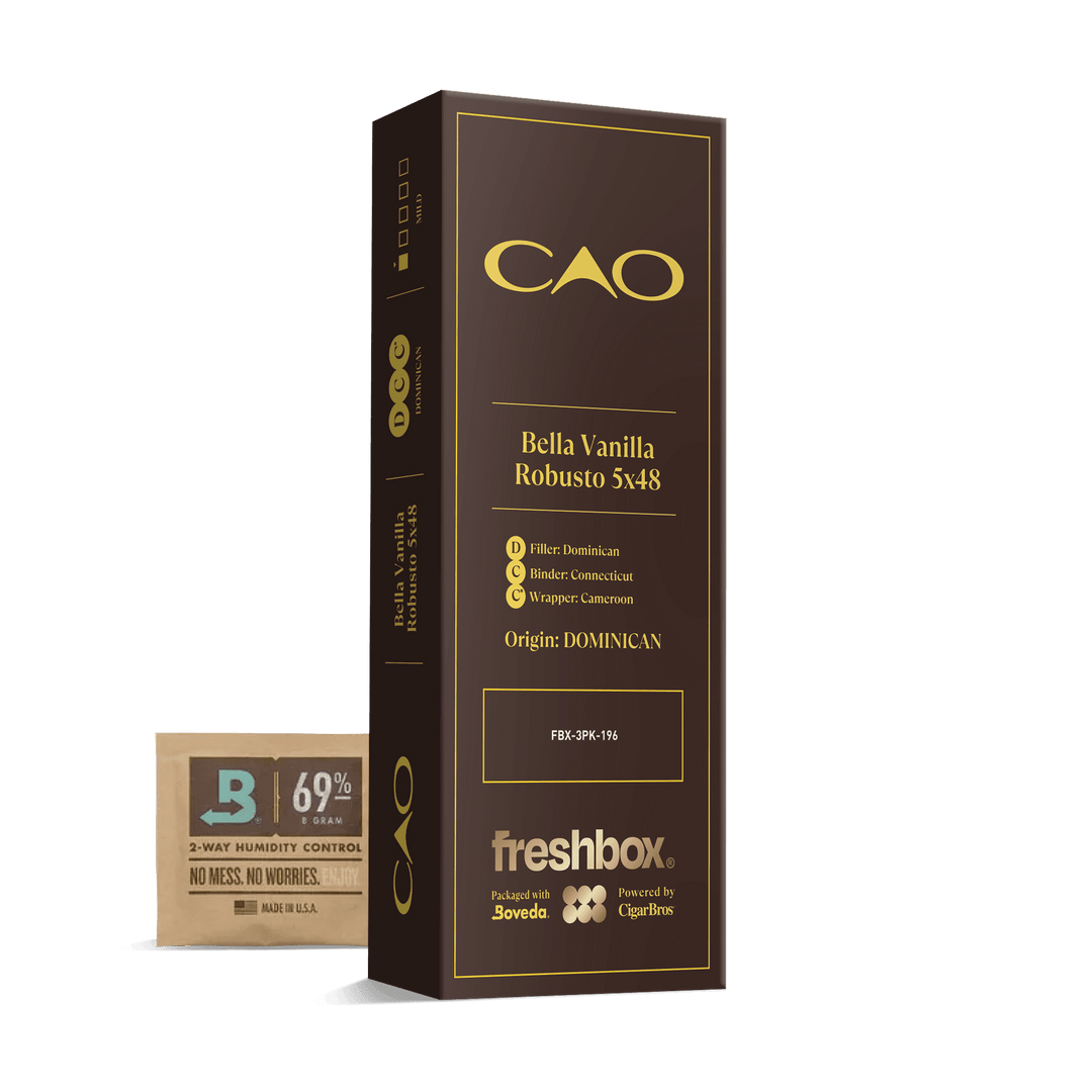 CAO Bella Vanilla Robusto 5x48 FreshBox | Cigar 3-Pack FreshBox CAO 