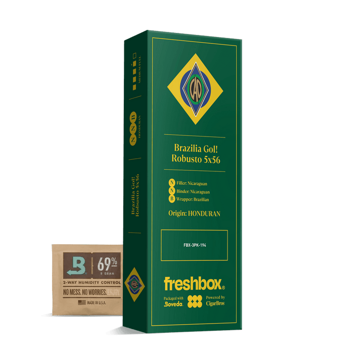 CAO Brazilia Gol! 5x56 FreshBox | Cigar 3-Pack FreshBox CAO 