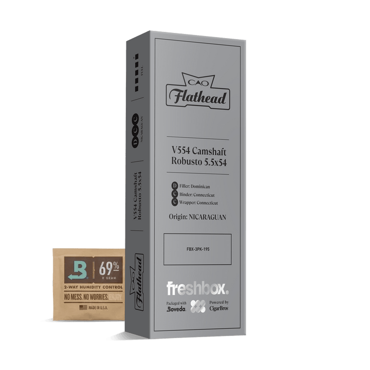 CAO Flathead Camshaft V554 5.5x54 FreshBox | Cigar 3-Pack FreshBox CAO 