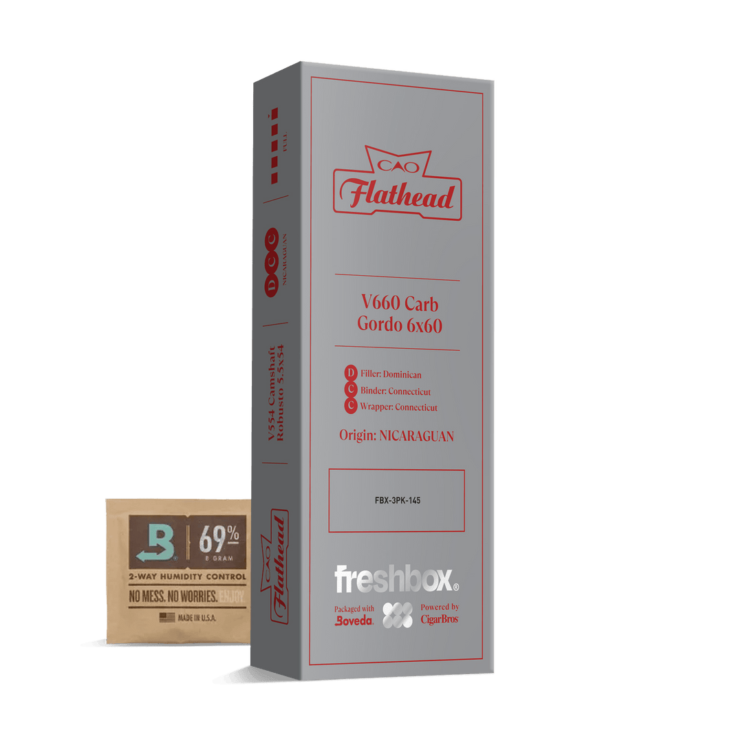 CAO Flathead V660 Carb 6x60 FreshBox | Cigar 3-Pack FreshBox CAO 