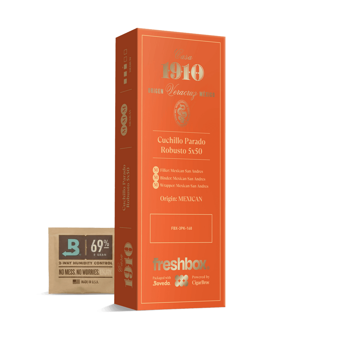 Casa 1910 Cuchillo Parado Robusto 5x50 FreshBox | Cigar 3-Pack FreshBox Casa 1910 