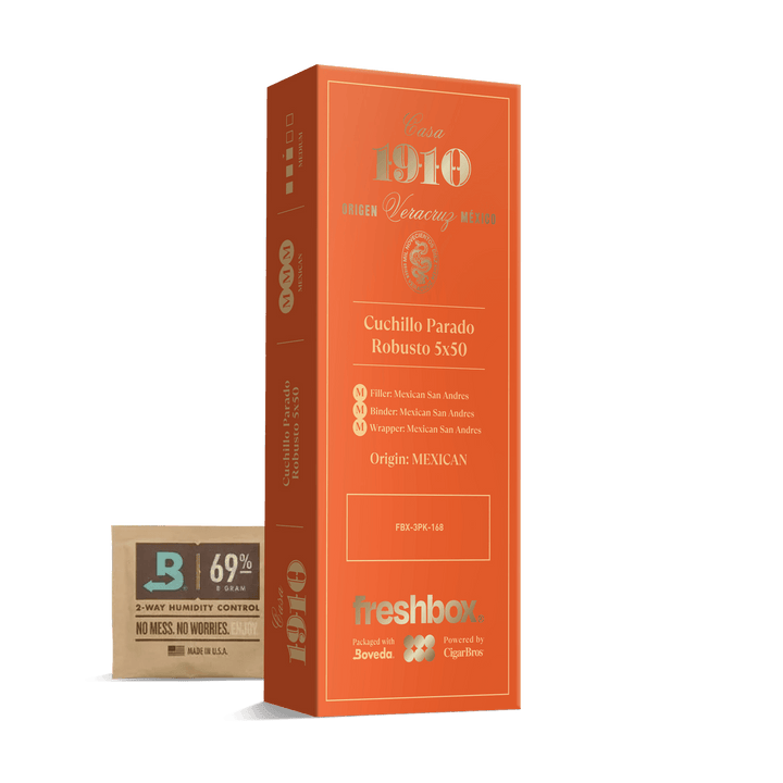 Casa 1910 Cuchillo Parado Robusto 5x50 FreshBox | Cigar 3-Pack FreshBox Casa 1910 