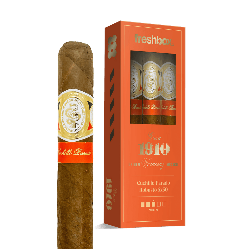 Casa 1910 Cuchillo Parado Robusto 5x50 FreshBox | Cigar 3-Pack FreshBox Casa 1910 