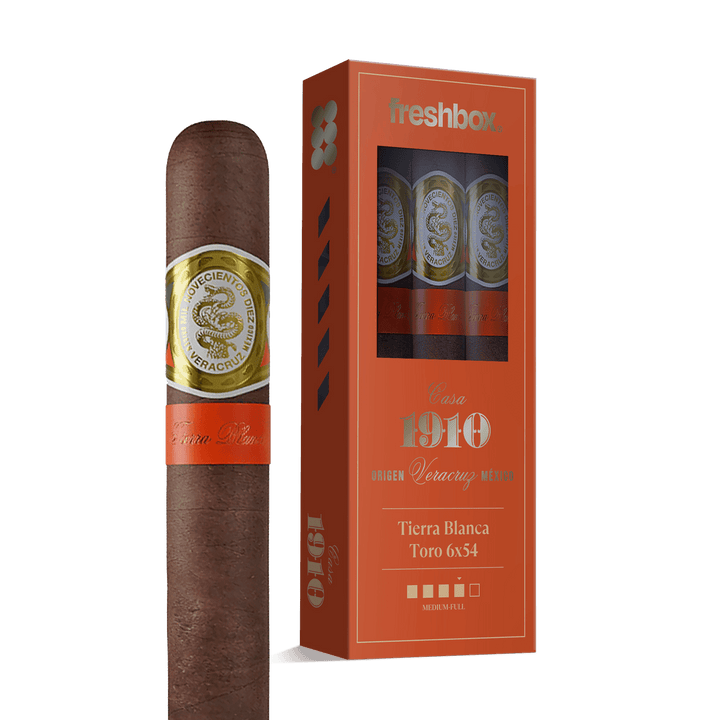 Casa 1910 Tierra Blanca Toro 6x54 FreshBox | Cigar 3-Pack FreshBox Casa 1910 