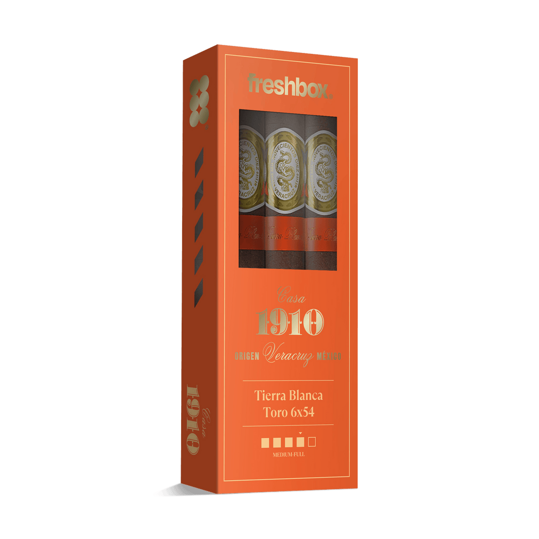 Casa 1910 Tierra Blanca Toro 6x54 FreshBox | Cigar 3-Pack FreshBox Casa 1910 