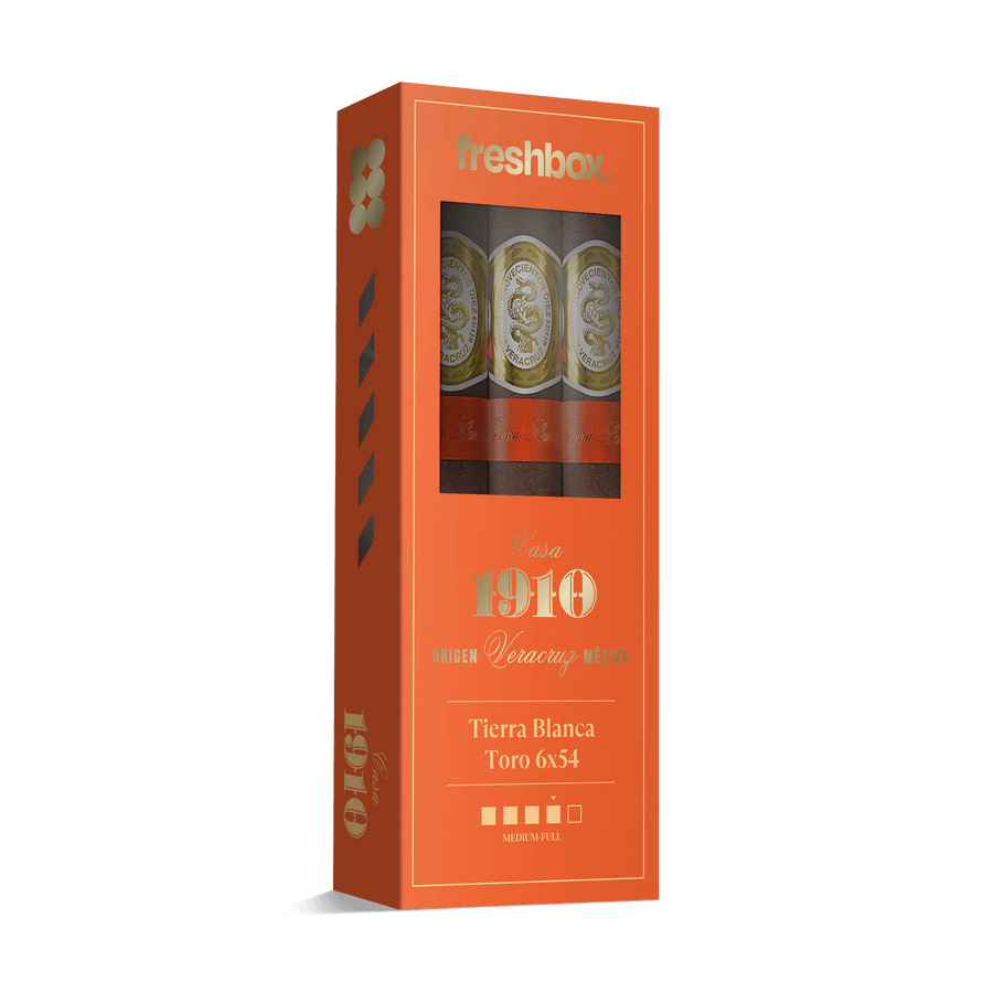 Casa 1910 Tierra Blanca Toro 6x54 FreshBox | Cigar 3-Pack FreshBox Casa 1910 