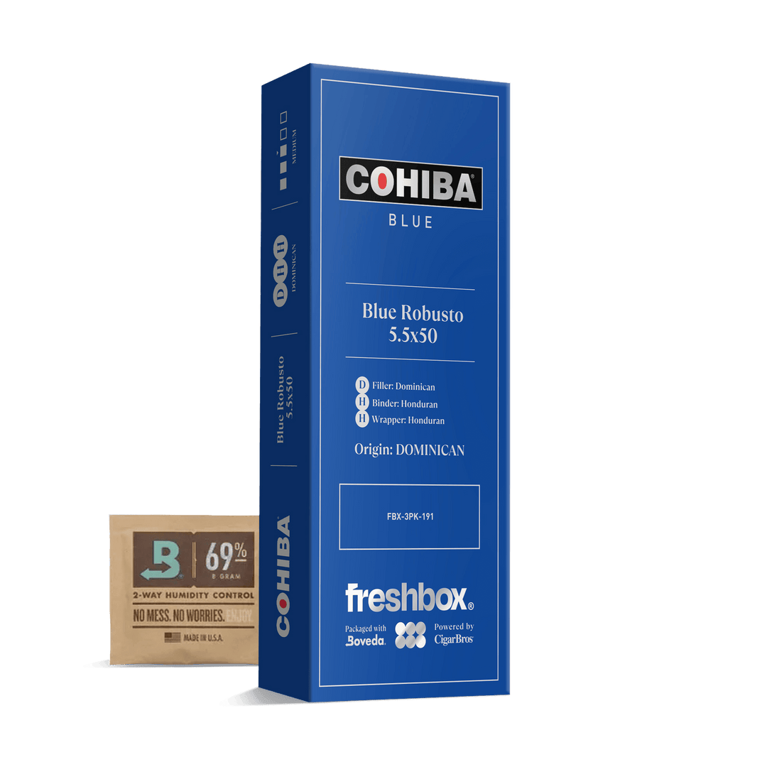 Cohiba Blue Robusto 5.5x50 FreshBox | Cigar 3-Pack FreshBox Cohiba 