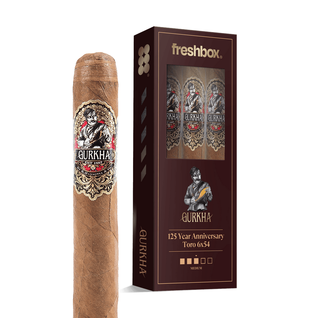 Gurkha 125 Year Anniversary Toro 6x54 FreshBox | Cigar 3-Pack FreshBox Gurkha 