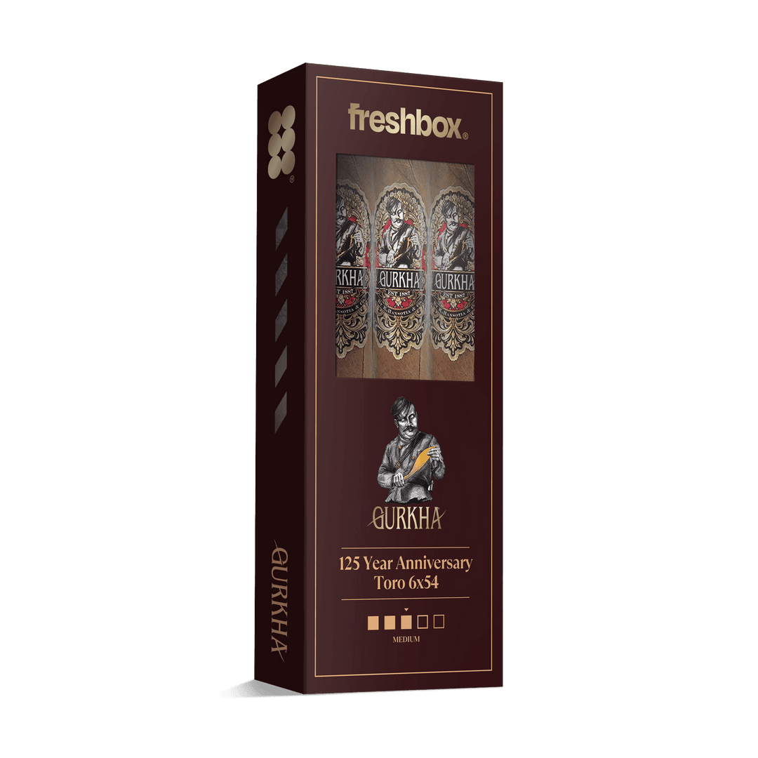 Gurkha 125 Year Anniversary Toro 6x54 FreshBox | Cigar 3-Pack FreshBox Gurkha 