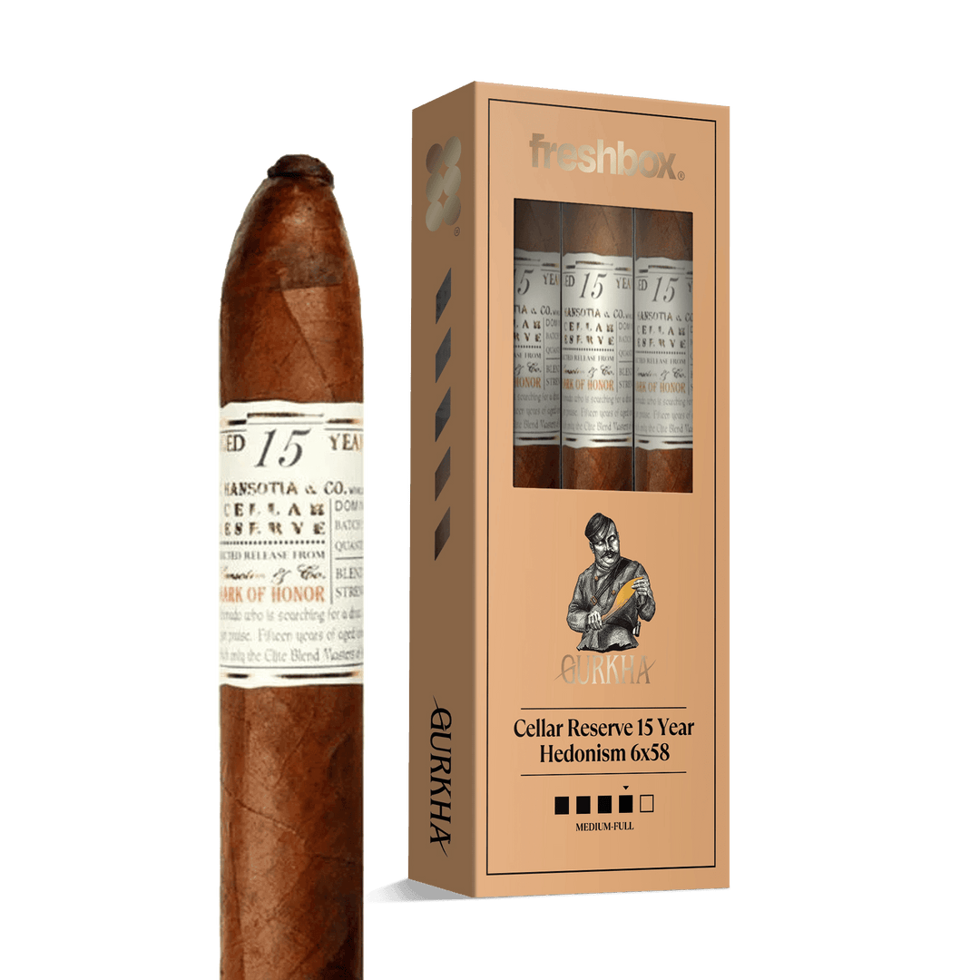 Gurkha Cellar Reserve 15 Year Hedonism 6x58 FreshBox | Cigar 3-Pack FreshBox Gurkha 