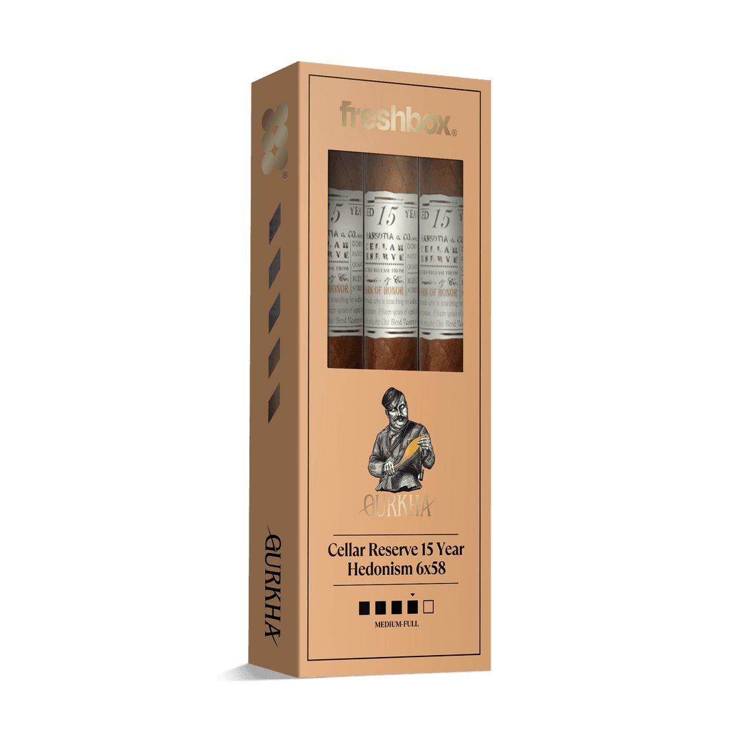Gurkha Cellar Reserve 15 Year Hedonism 6x58 FreshBox | Cigar 3-Pack FreshBox Gurkha 