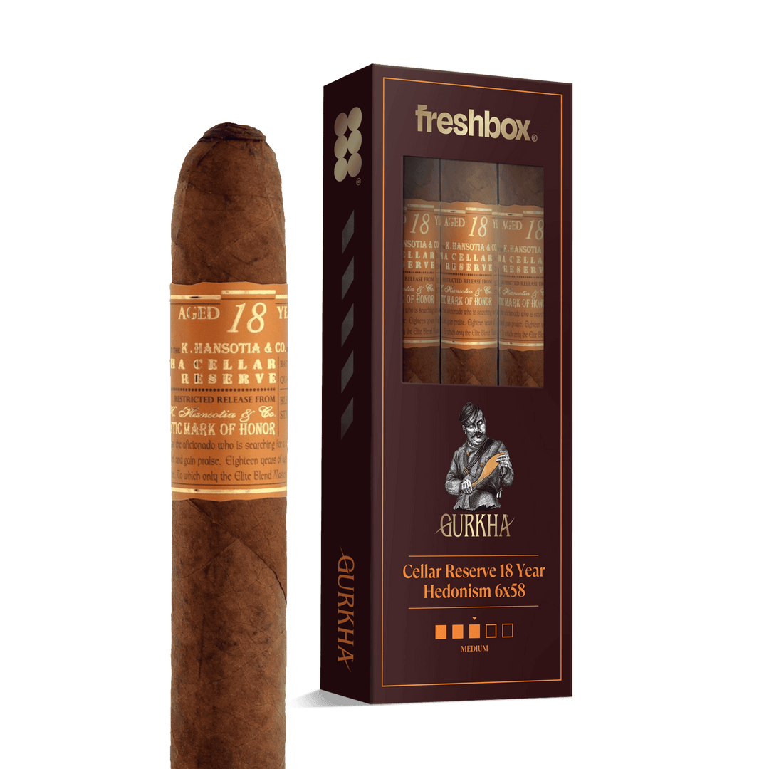 Gurkha Cellar Reserve 18 Year Hedonism 6x58 FreshBox | Cigar 3-Pack FreshBox Gurkha 
