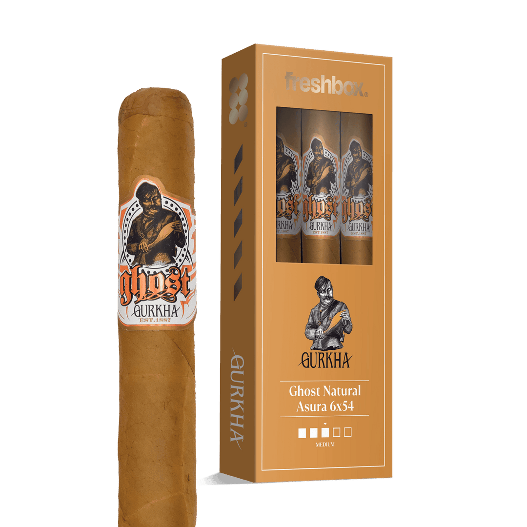 Gurkha Ghost Natural Asura 6x54 FreshBox | Cigar 3-Pack FreshBox Gurkha 