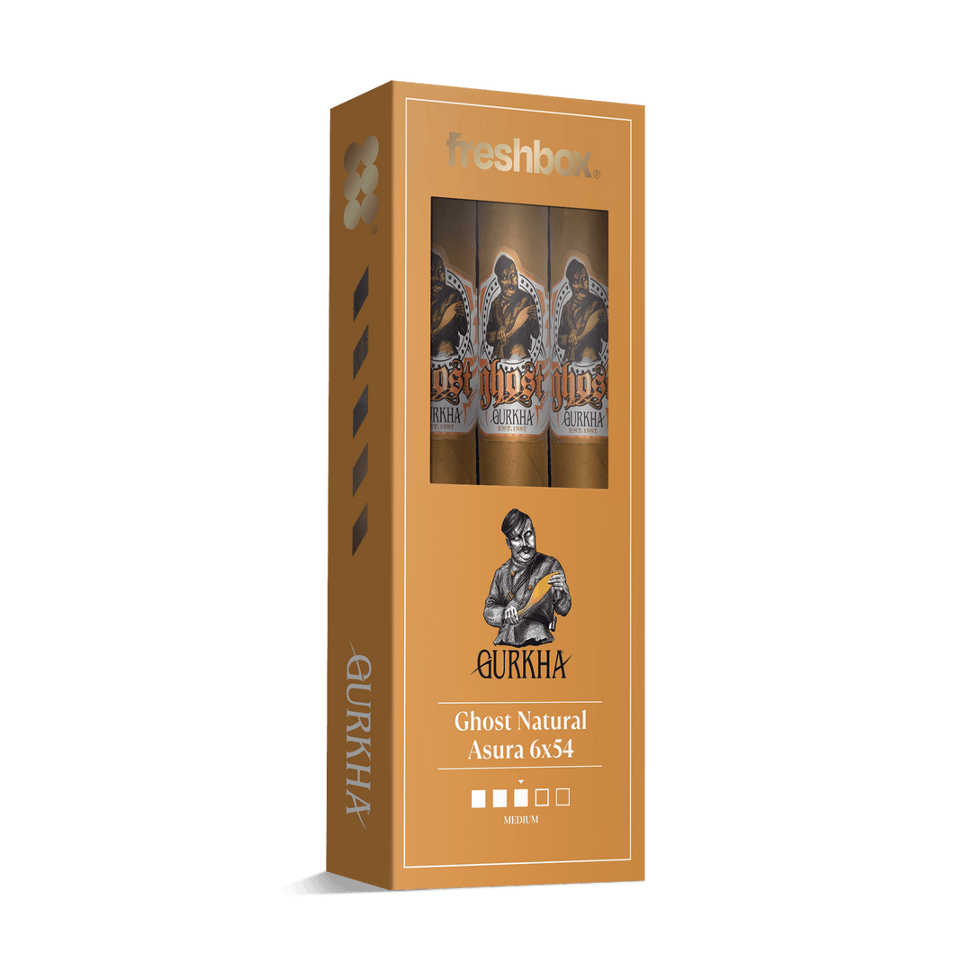Gurkha Ghost Natural Asura 6x54 FreshBox | Cigar 3-Pack FreshBox Gurkha 