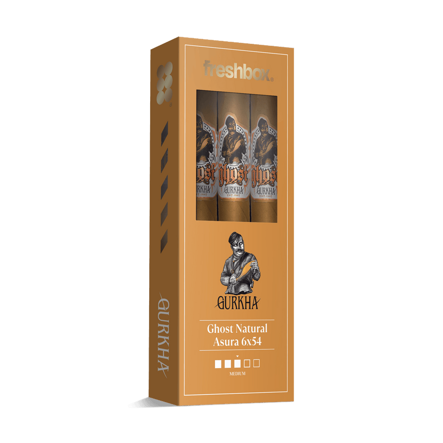 Gurkha Ghost Natural Asura 6x54 FreshBox | Cigar 3-Pack FreshBox Gurkha 