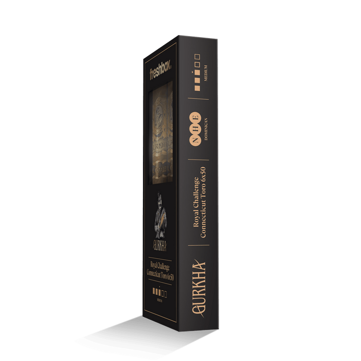 Gurkha Royal Challenge Connecticut Toro 6x50 FreshBox | Cigar 3-Pack FreshBox Gurkha 