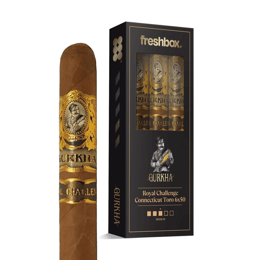 Gurkha Royal Challenge Connecticut Toro 6x50 FreshBox | Cigar 3-Pack FreshBox Gurkha 
