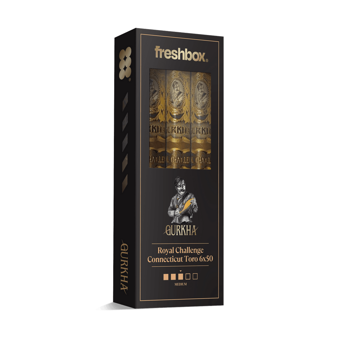 Gurkha Royal Challenge Connecticut Toro 6x50 FreshBox | Cigar 3-Pack FreshBox Gurkha 